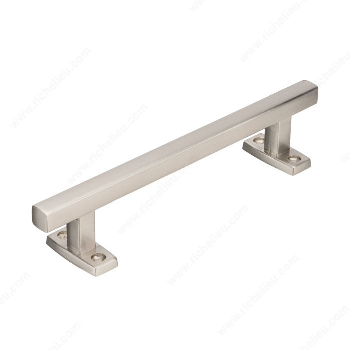 Richelieu BP6525160195 Modern Surface-Mount Metal Pull - 6525, Brushed Nickel, 6 5/16 in, 8 21/32 in