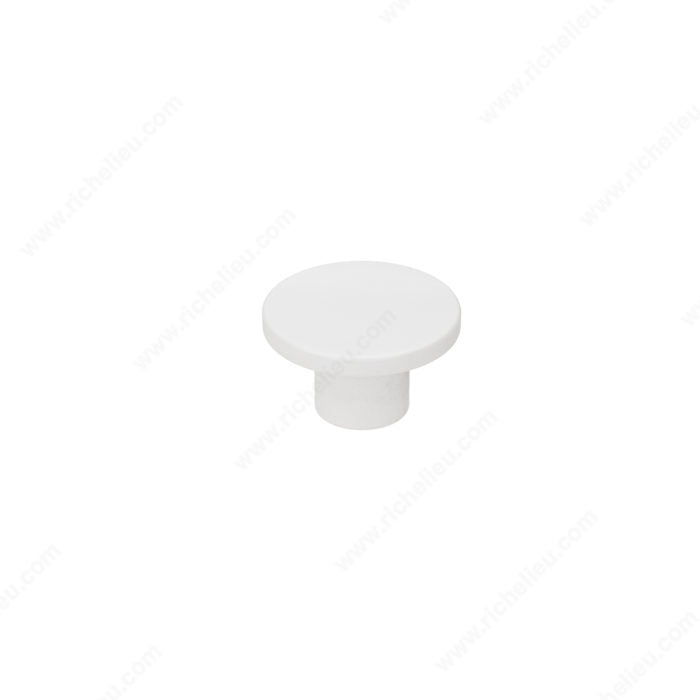 Richelieu BP22473230 Modern Plastic Knob - 2247, White