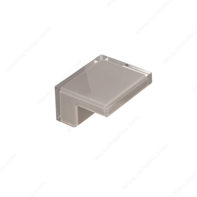 Richelieu BP3547324311 Modern Plastic Knob - 3547, Clear / Taupe