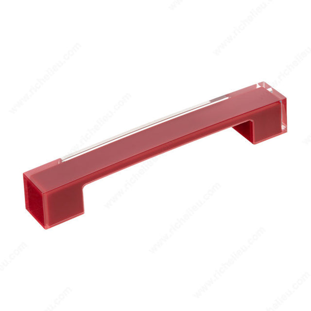 Richelieu BP36471608011 Modern Plastic Pull - 3647, Clear / Red