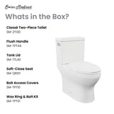 Classe Two-Piece Elongated Left Side Flush Handle Toilet 1.28 gpf