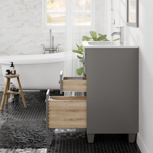 Eviva Acclaim C. 24 inch Grey Bathroom Vanity