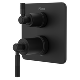 Hillstone Stacked Diverter Trim Kit in Matte Black