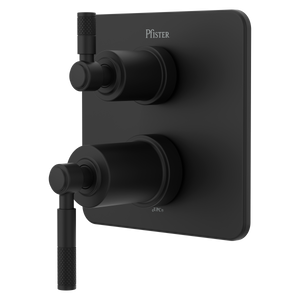Hillstone Stacked Diverter Trim Kit in Matte Black