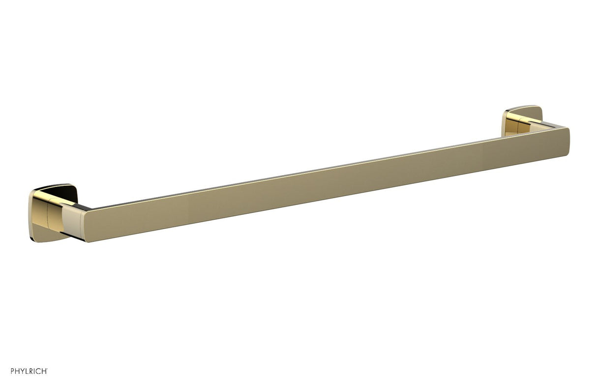 Phylrich 181-71-03U RADI 24" Towel Bar 181-71 - Polished Brass Uncoated