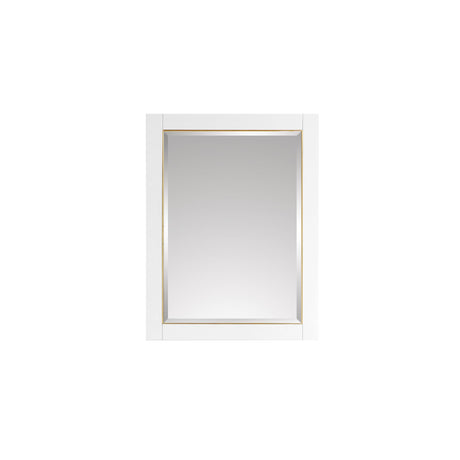 Avanity 24 in. Mirror for Allie / Austen / Mason in White with Gold Trim