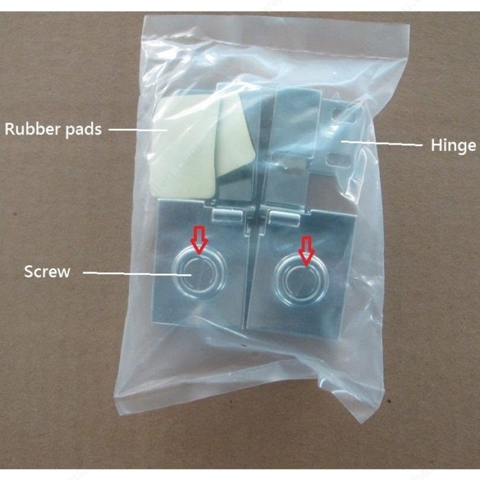 Richelieu FT2184130 Surface Mounted Hinge with Snap Closure for Overlay Glass Doors for Furniture/Cabinet, Brass