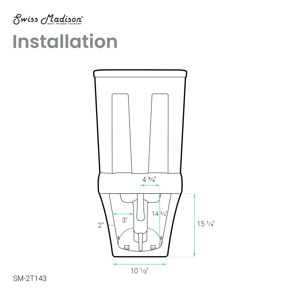 Rivoli Two-Piece Square Toilet Dual-Flush 1.1/1.6 gpf