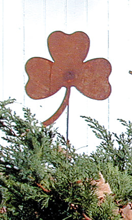 Shamrock Rusted Garden Stake