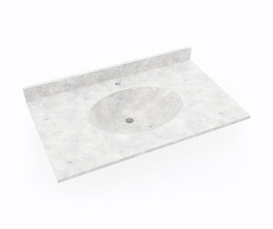 Swanstone CH1B2237 Chesapeake 22 x 37 Single Bowl Vanity Top in Ice CH02237.130