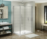 MAAX 137857-900-084-000 ModulR 48 x 36 x 78 in. 8mm Pivot Shower Door for Corner Installation with Clear glass in Chrome