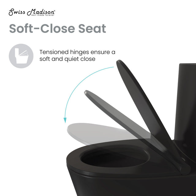 Monaco One-Piece Elongated Toilet Dual-Flush, Matte Black 1.1/1.6 gpf