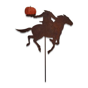 Village Wrought Iron RGS-274 Headless Horseman - Rusted Garden Stake
