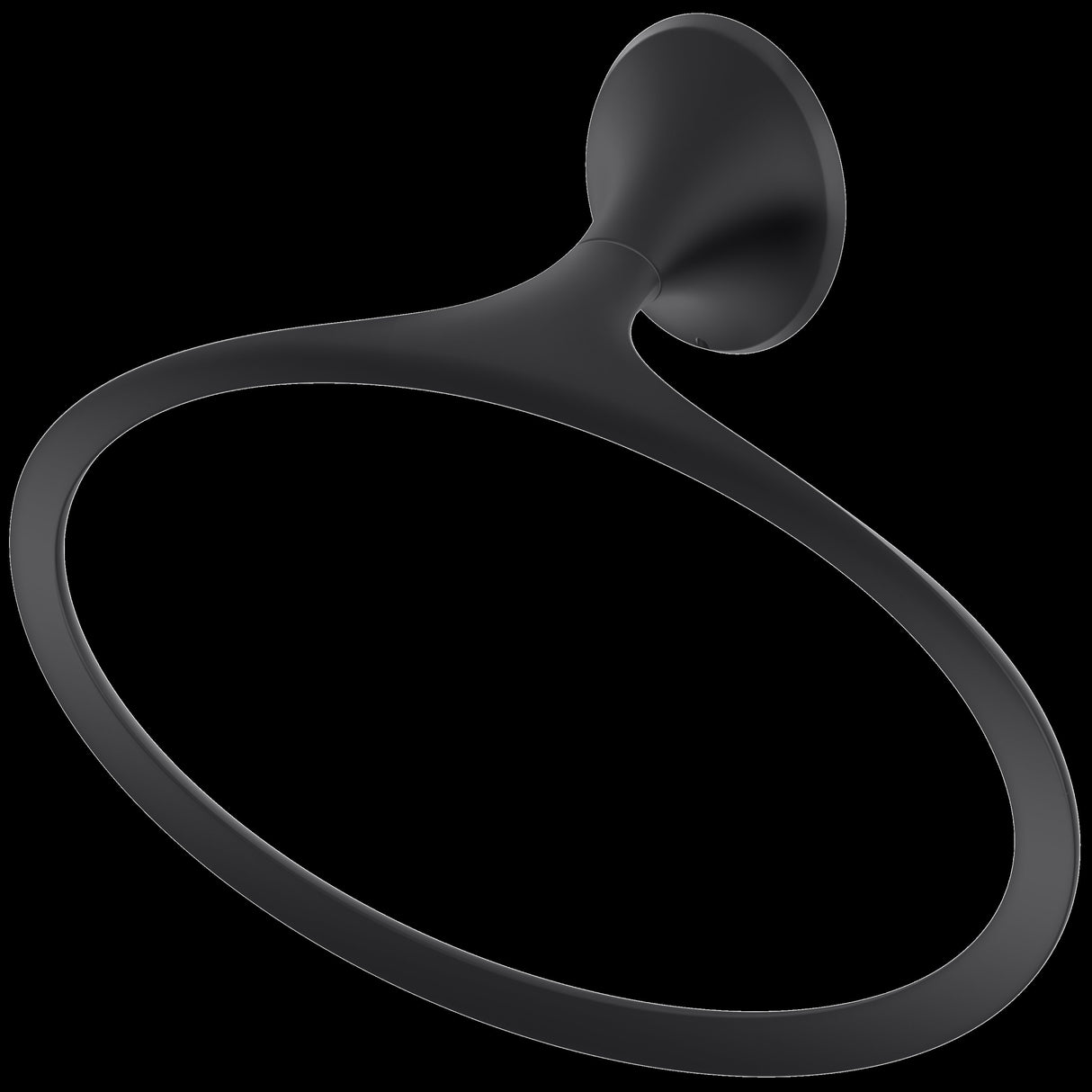 Rhen Towel Ring in Matte Black