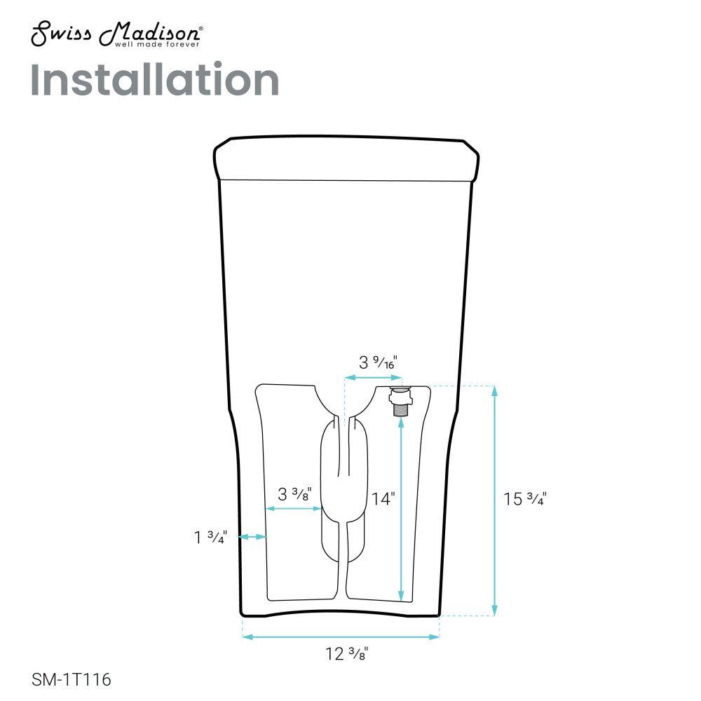 Classe One-Piece Toilet with Front Flush Handle 1.28 gpf