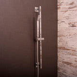 DAX Stainless Steel Hand Shower with Square Adjustable Slide Bar, Chrome DAX-9523