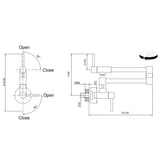 DAX Stainless Steel Pot Filler, Nickel DAX-10013-BN