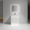 Blossom Capri 30″ Vanity with Dual LED Illumination, Glossy White, front 