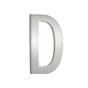 Smedbo Beslagsboden Mailbox Letter D Self-adhesive in Brushed Stainless Steel