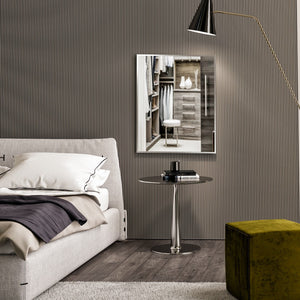 Eviva Sax 24" x 30" Rectangular Chrome Metal Framed Mirror