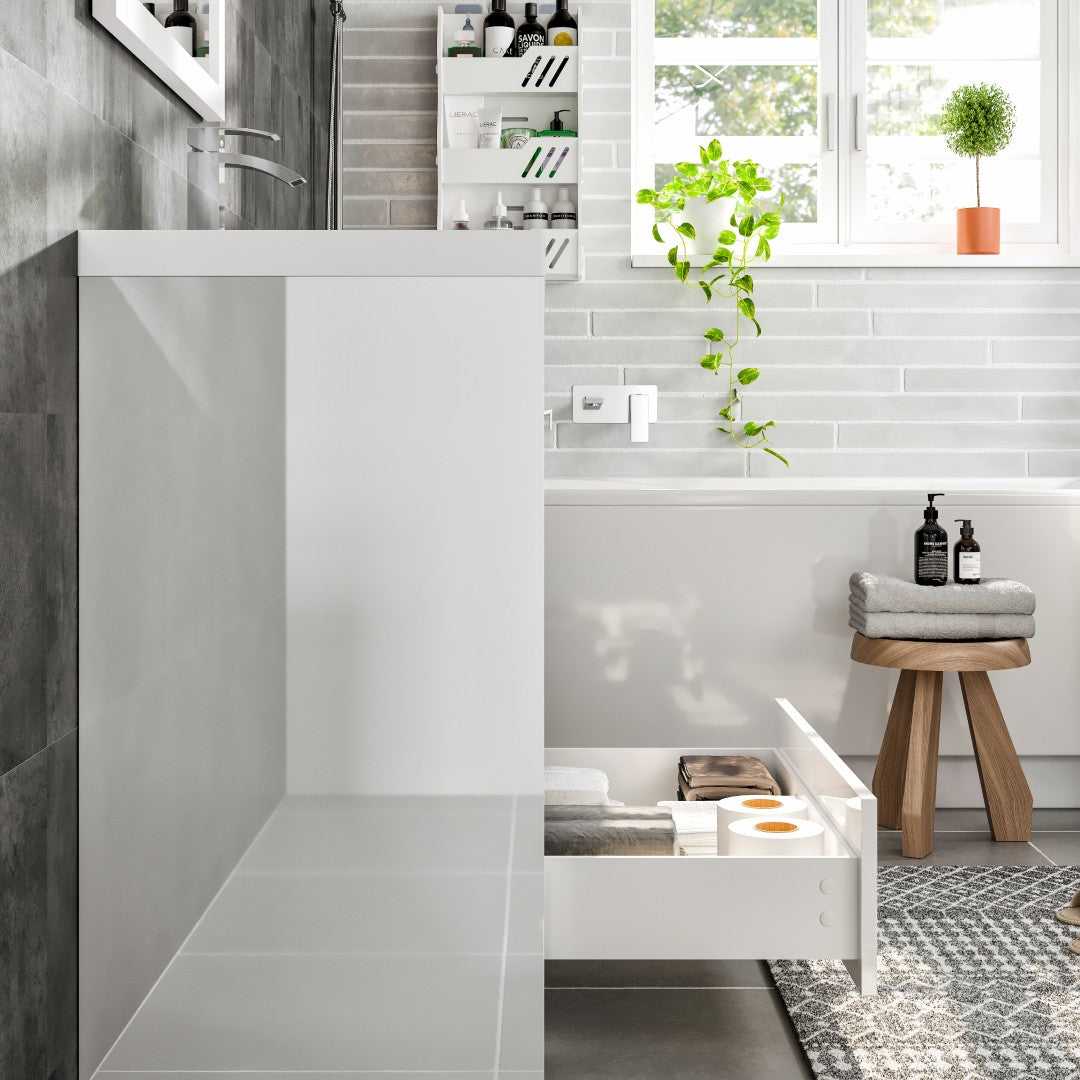 Lugano 30 in. White Single Sink Bath Vanity with Acrylic Top and Integrated Sink