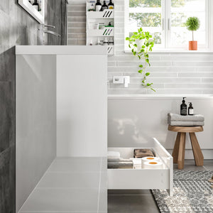 Lugano 30 in. White Single Sink Bath Vanity with Acrylic Top and Integrated Sink