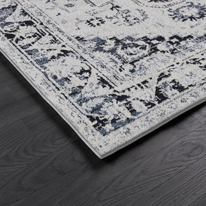 Eviva Capricorn 3' x 5' Oriental Blue/Cream Rug