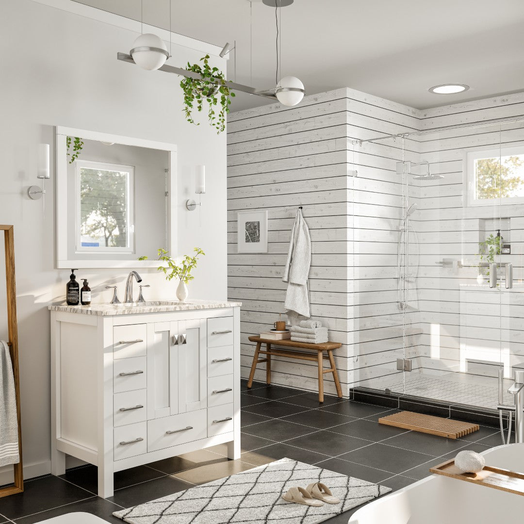 Eviva Hampton 36 White Bathroom Vanity