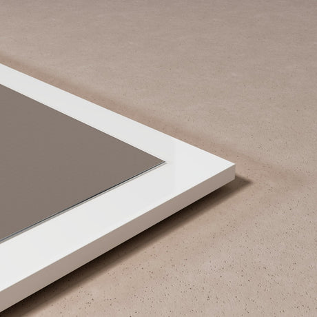 Eviva Sun 48" x 30" Rectangular White Wooden Framed Mirror