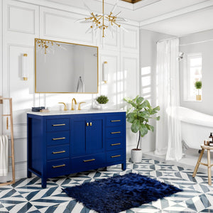 Eviva Aberdeen 48 Inch Blue Transitional Single Sink Bathroom Vanity