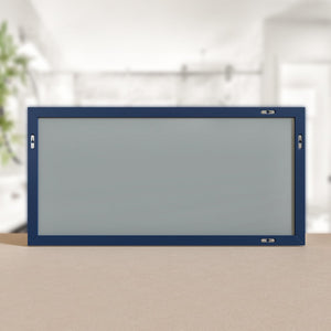 Eviva Acclaim 60" x 30" Rectangular Blue Wooden Framed Mirror