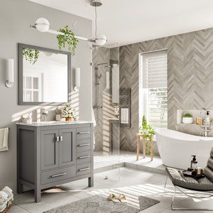 Eviva London 36 Gray Bathroom Vanity