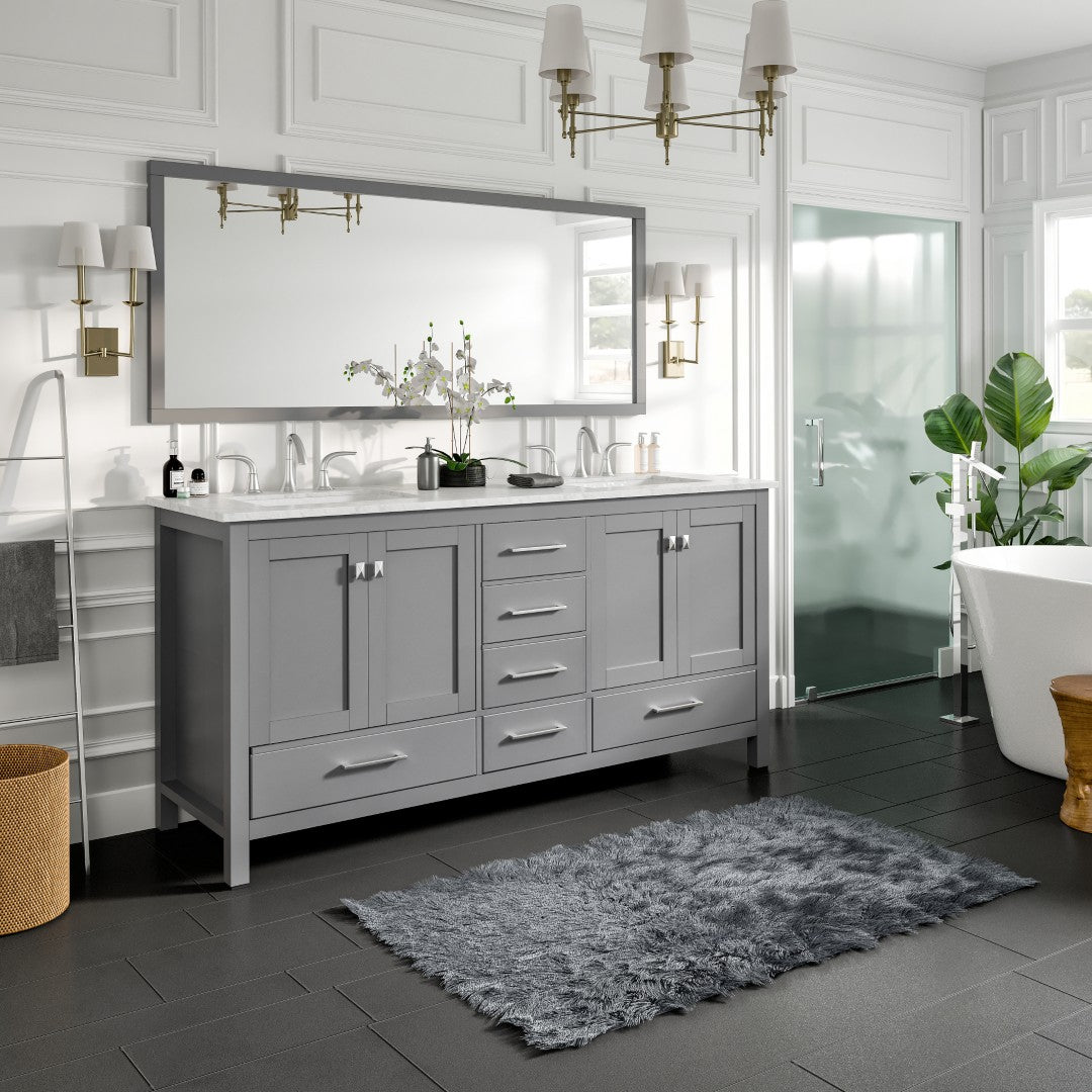 Eviva Aberdeen 72 Gray Bathroom Vanity