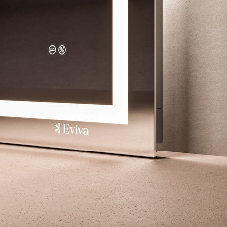 Eviva Glow 40" x 32" Rectangular Frameless Mirror