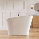 New England Home Goods 51" Japanese Soaking Tub Solid Surface Freestanding Bathtub