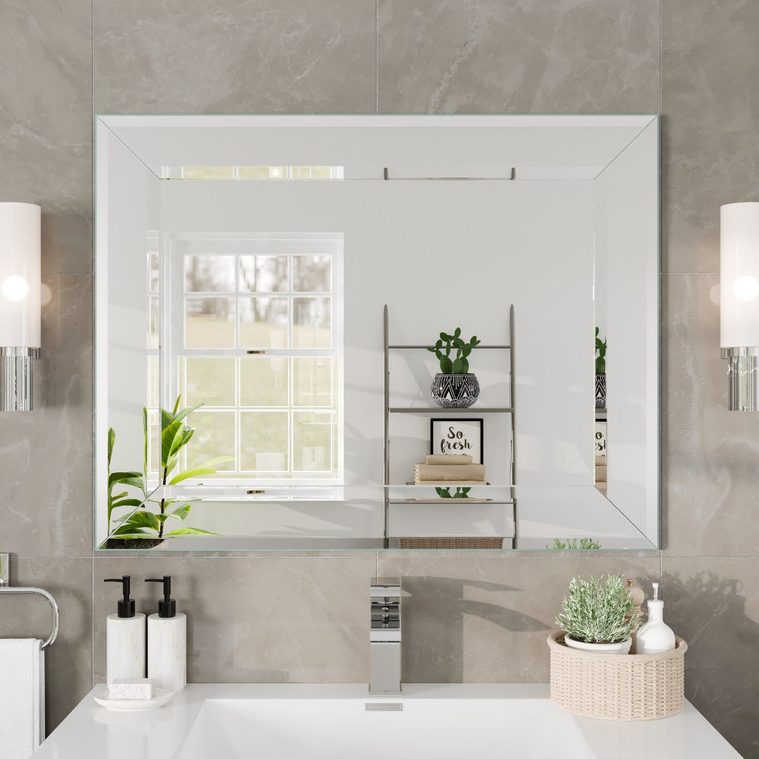 Eviva Mona 31" x 24" Rectangular Frameless Mirror