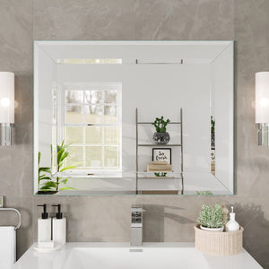 Eviva Mona 31" x 24" Rectangular Frameless Mirror