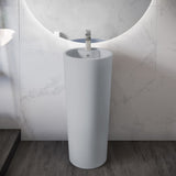 Monaco Circular Basin Pedestal Sink Matte Grey