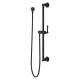 Transitional Round 30 in. Slide Bar with 60 in. Hose in Matte Black