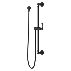 Transitional Round 30 in. Slide Bar with 60 in. Hose in Matte Black