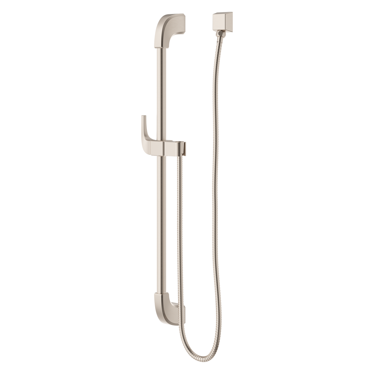 Transitional Square 30 in. Slide Bar with 60 in. Hose in Brushed Nickel