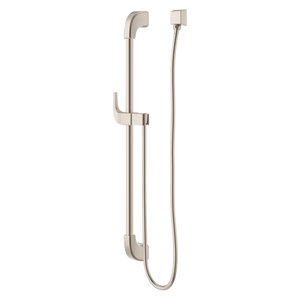 Transitional Square 30 in. Slide Bar with 60 in. Hose in Brushed Nickel
