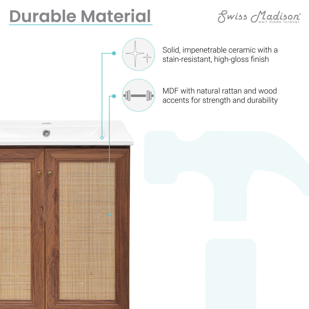 Classe 24" Bathroom Vanity in Dark Walnut