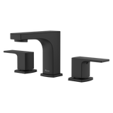 Pfirst Modern 8 in. Widespread Faucet in Matte Black