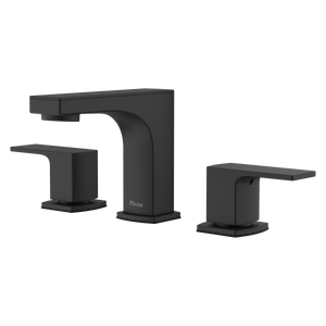 Pfirst Modern 8 in. Widespread Faucet in Matte Black