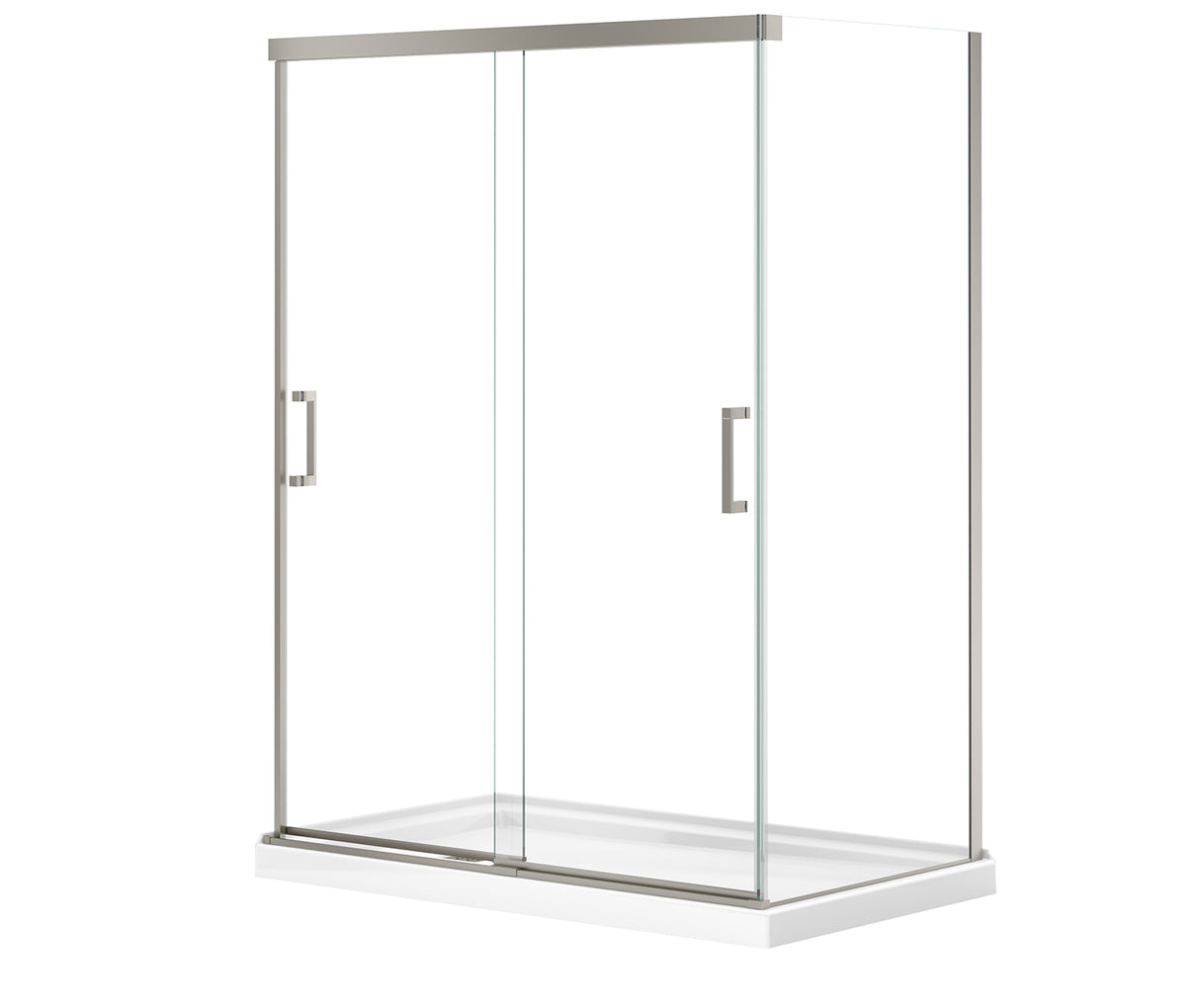 MAAX 136561-900-305-000 Incognito 76 Return Panel for 36 in. Base with Clear glass in Brushed Nickel