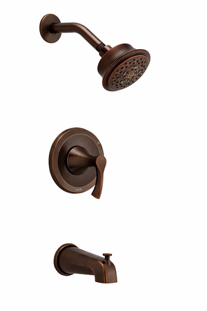 Antioch® Tub & Shower Trim Kit with Surge™ 5-Function Showerhead – Tumbled Bronze