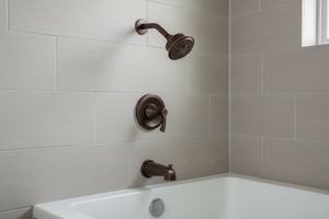 Antioch® Tub & Shower Trim Kit with Surge™ 5-Function Showerhead – Tumbled Bronze