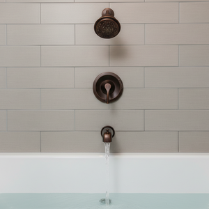 Antioch® Tub & Shower Trim Kit with Surge™ 5-Function Showerhead – Tumbled Bronze