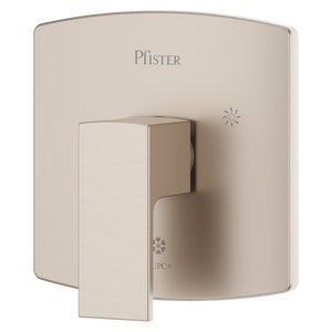 Pfirst Modern Valve Only Trim in Brushed Nickel
